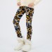 【3Y-12Y】Girls Stylish Leopard And Flowers And Cartoon Print Thickened Fleece Leggings