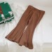 【18M-10Y】Girls Fashionable Solid Color Flared Pants