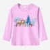 【12M-9Y】Unisex Kid Cotton Stain Resistant Christmas Print Long Sleeve Tee